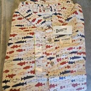 Duluth Trading Fish Pattern Shirt